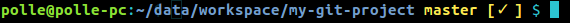 gitPS1 checkmark