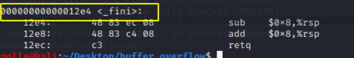 objdump end